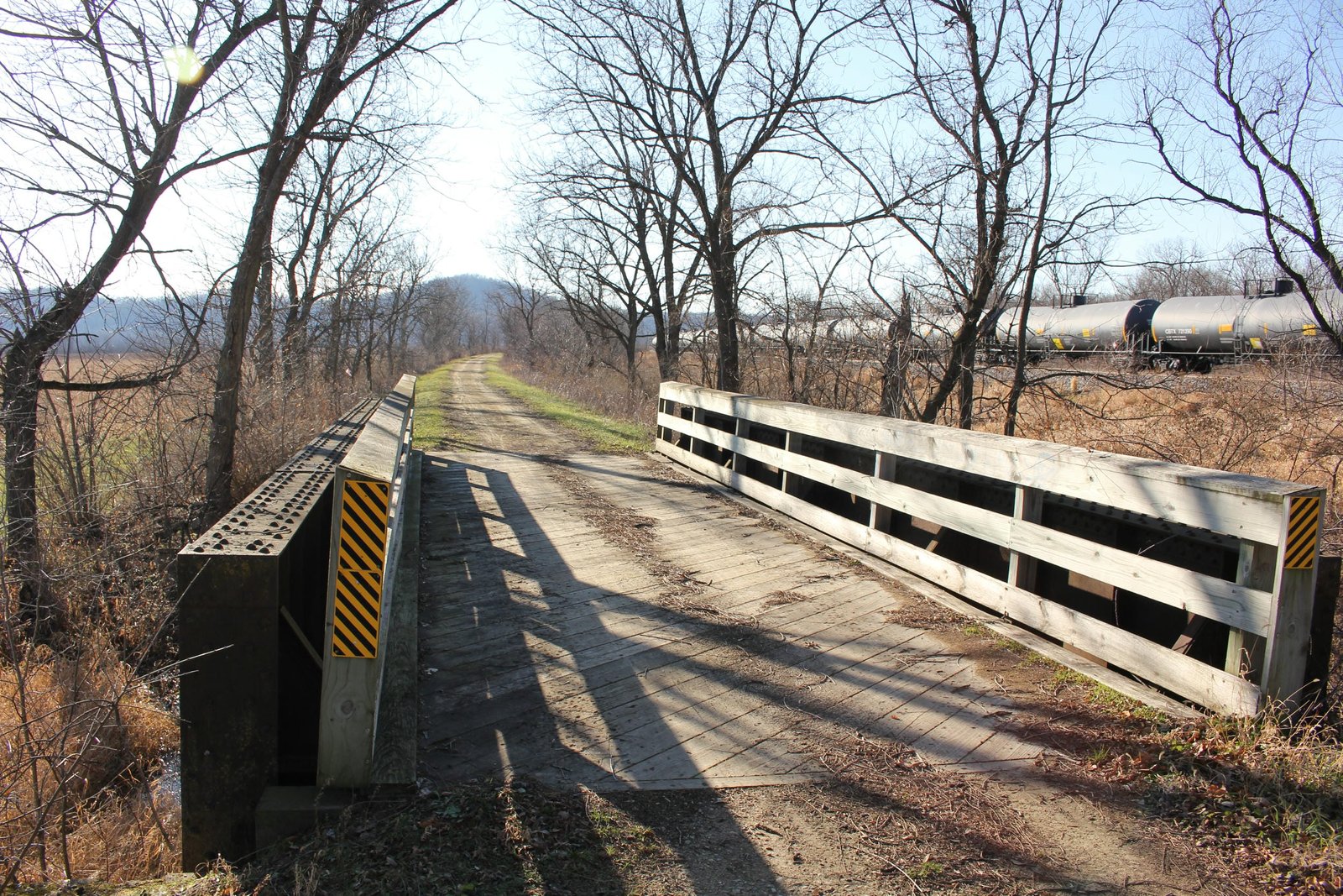 Looking west